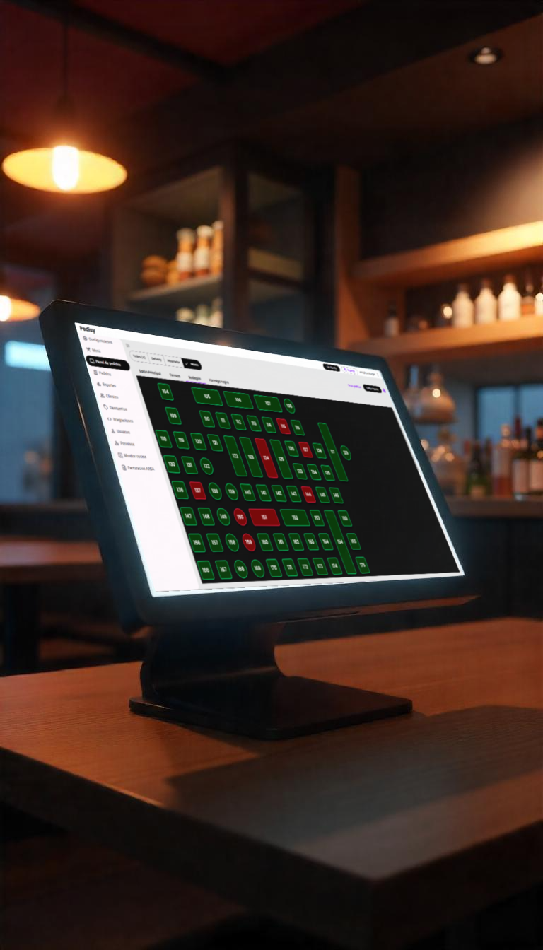 Punto de Venta POS con mapa de mesas
